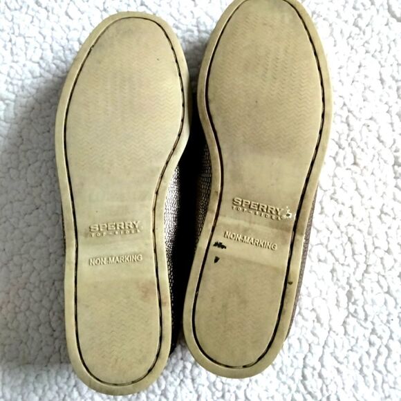 Sperry's Topsiders Sz9.5 Bronze Shakeskin - Picture 7 of 9